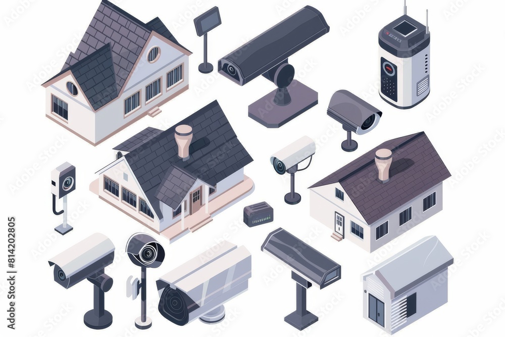 Aufkleber cctv secures network automation for protection, integrating surveillance oversight with technology-d