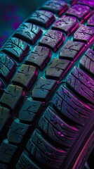Obraz premium Background full of Texture Tire. Product photography. Texture Tire background.