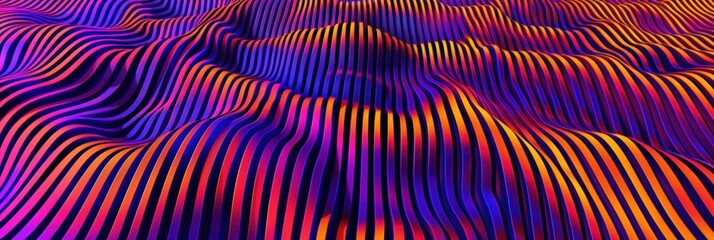 Purple and red striped waves with a vibrant and dynamic appearance, creating a sense of movement.