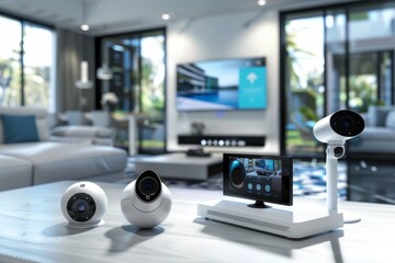 Secure advanced networking in private home networks with IP cameras and quick connectivity sensors to protect seniors and safeguard animals.