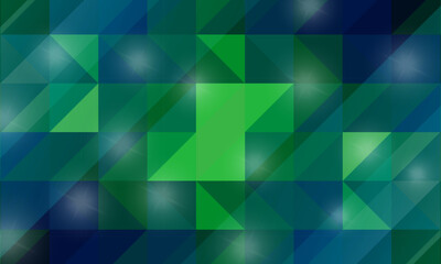 Abstract green stripes background. diagonal lines with mosaic color.