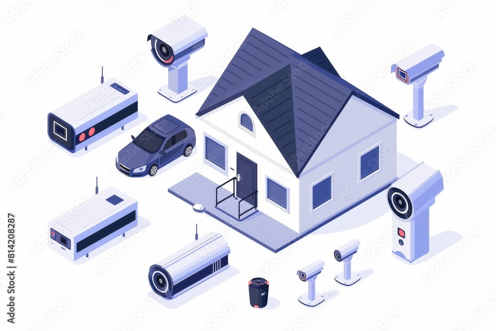 Poster protective commercial private networking solutions ensure isolated security with an alarm system and