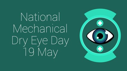 National Mechanical Dry Eye Day web banner design illustration