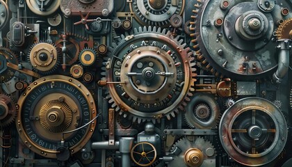 A visual metaphor of a welloiled machine, with all parts moving smoothly in a synchronized manner