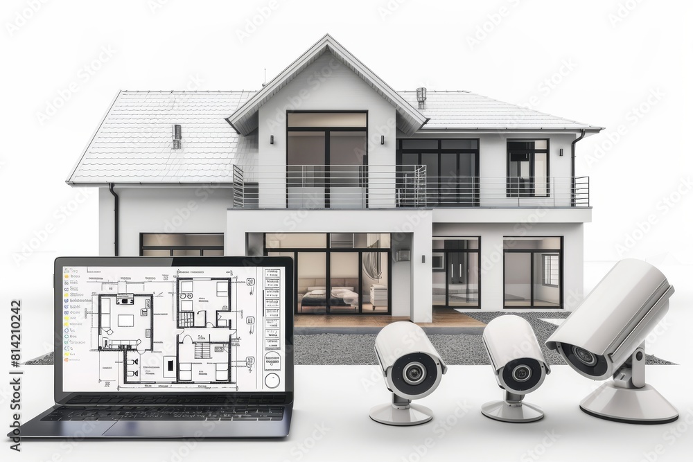 Poster glass break detection in surveillance systems is supported by smart camera functionalities, ensuring