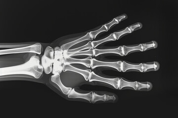 X-Ray Image of Human Hand Bones