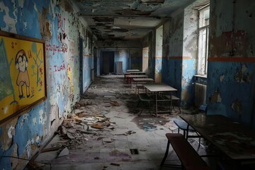haunting decay of sovietera kindergarten in chernobyl ghost town poignant memory