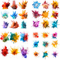 splatter spot stain dye splashing explosion ink movement rainbow spray colourful smoke textured