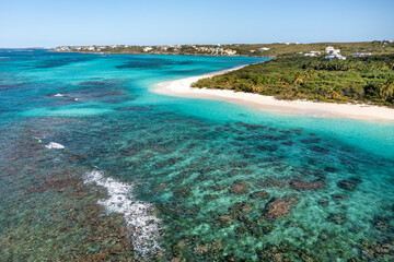 Aerial Shoal Bay Anguilla