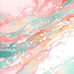 Fototapeta na wymiar A Majestic Blending of Pink and Green: Discover the Artistic Flow of Colorful Puddles