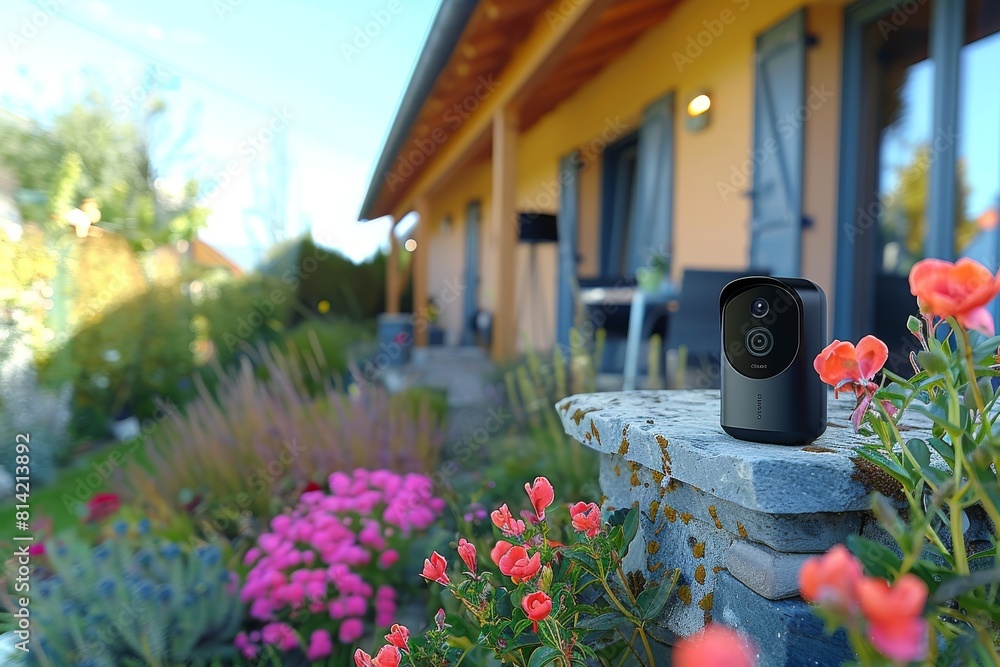 Poster voice-enabled security shields premises through video technology and spatial recording, enhancing sa