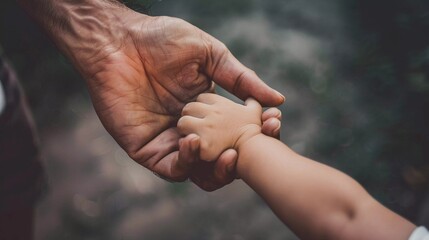 A Father's Grip: Unwavering Love and Support in a Tiny Hand (Paternal Bond)