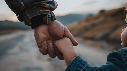 A Father's Grip: Unwavering Love and Support in a Tiny Hand (Paternal Bond)