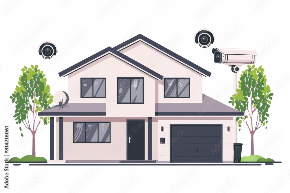 Poster secure perimeter defense with cctv surveillance and electronic ssl protocol implementation enables s