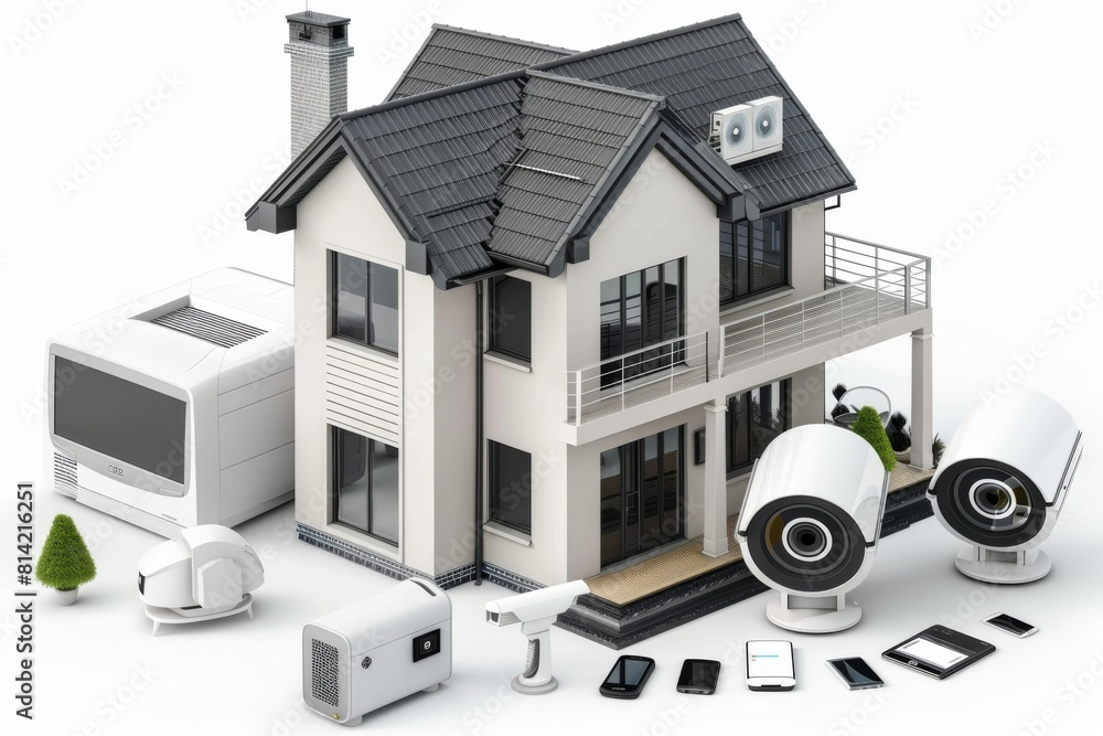 Poster secure monitoring setup with cctv, ssl protocol, electronic surveillance, perimeter defense, and hig