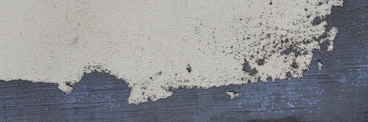 Texture of a plastered wall. Rough surface. Wide panoramic texture for background and design.