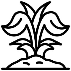 Plant Icon. Flowering Plant Icon