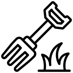 Garden Fork Icon. Fork Icon