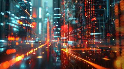 Fototapeta premium Stock market and trading, digital graph, financial or forex graph chart business