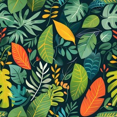 monstera leaves forest pattern background, Jungle Patterns background, monstera leaves,