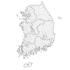 south korea province png map. republic of korea map. 