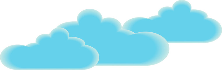 Clouds. Summer cartoon cloud ,  clouds sticker shapes isolated on transparent, png. Weather icons.