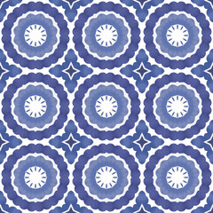 Patrón sin costuras efecto acuarela caidoscopio. Estampado. Textura. Fondo. Repetición infinita. Vintage. Colores fríos