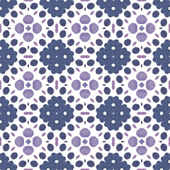 Patrón sin costuras efecto acuarela caidoscopio. Estampado. Textura. Fondo. Repetición infinita. Vintage. Colores fríos