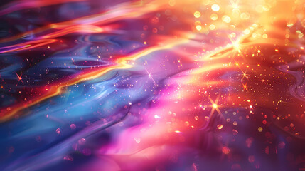 Abstract background with holographic rainbow flare. Blurred rainbow light refraction texture overlay effect for photo
