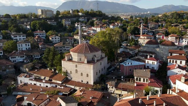 A beautiful view of the city of Safranbolu, which is on the world heritage list and stands out with its local architectural features.