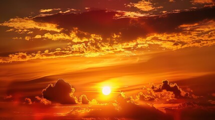 Beautiful sunset sky