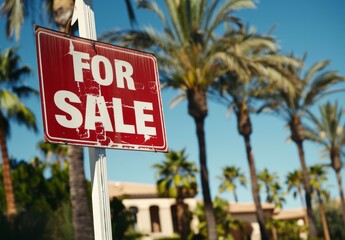 Photo of an American style house with the words "FOR RENT" on it.