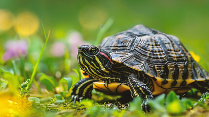 Obraz premium Turtle on the grass