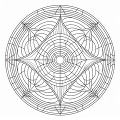 Obraz premium Abstract circular design of a drawing