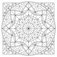 An abstract geometric pattern drawing