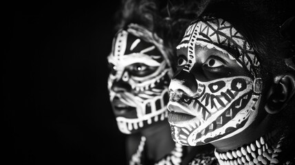 Traditional body paints of Australian aboriginal people