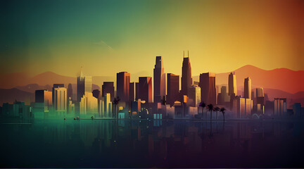 Fototapeta premium California City Theme Background