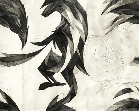 Create a mythical griffin in a minimalist approach