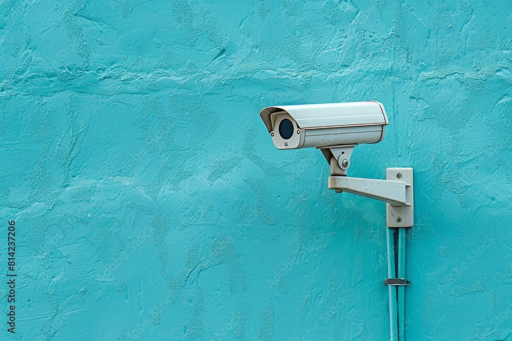 Poster Safeguarding household cameras through advanced security, secure setup employs video technology, digital encryption, and network access with multi-factor authentication.