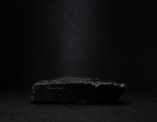 minimalistic background podium with natural stones with texture