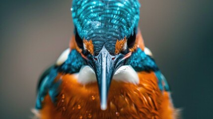 A bird with a blue and orange beak