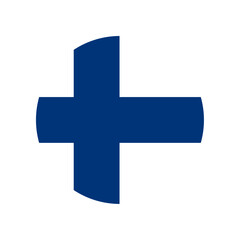 Round Finland flag icon