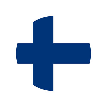 Round Finland flag icon