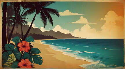 Background with a Hawaiian theme