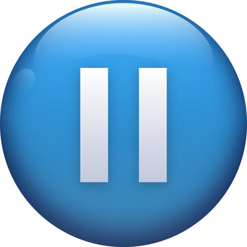 Blue Frutiger Aero Pause Button