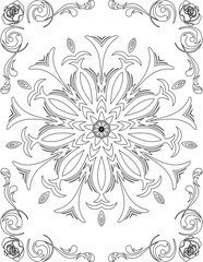 Printable Mandala Coloring Page for Adults. Educational Resources for School for Kids. Adults Coloring Book. Mandala Coloring Activity Worksheet.