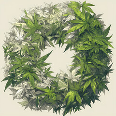 Celebrate 4/20 with Stylish Cannabis Leaf Wreath for Decoration