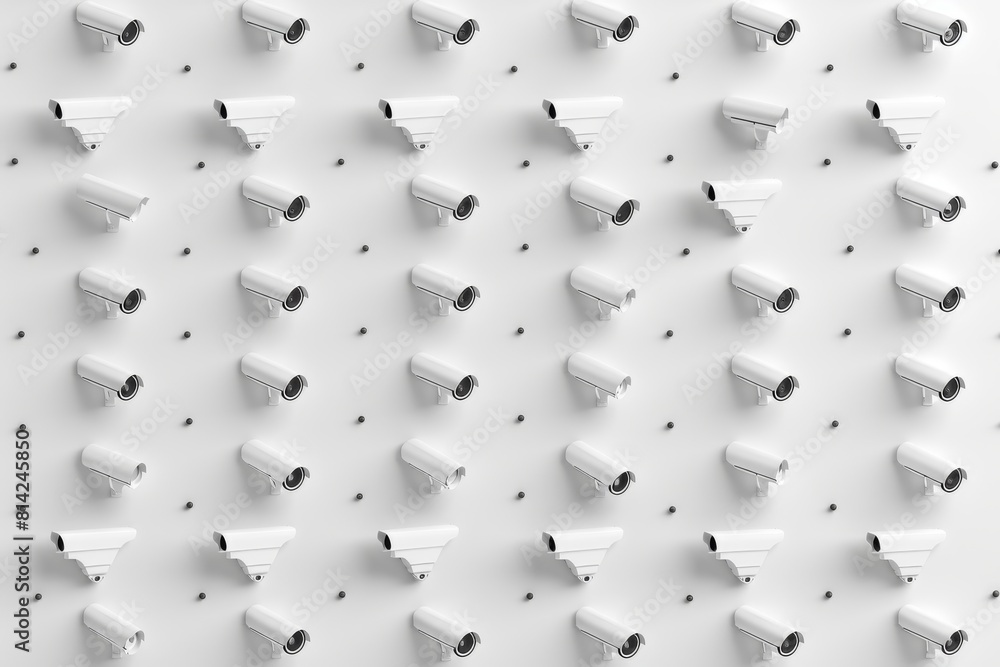 Poster cctv surveillance ensures secure urban living by monitoring behavioral anomalies and implementing le