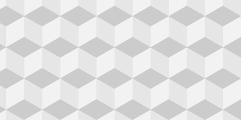 Abstract cubes geometric tile and mosaic wall or grid hexagon technology wallpaper. white and gray geometric block cube structure backdrop grid triangle texture vintage design.
