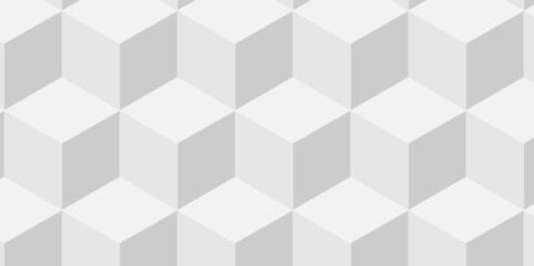 Abstract cubes geometric tile and mosaic wall or grid hexagon technology wallpaper. white and gray geometric block cube structure backdrop grid triangle texture vintage design.